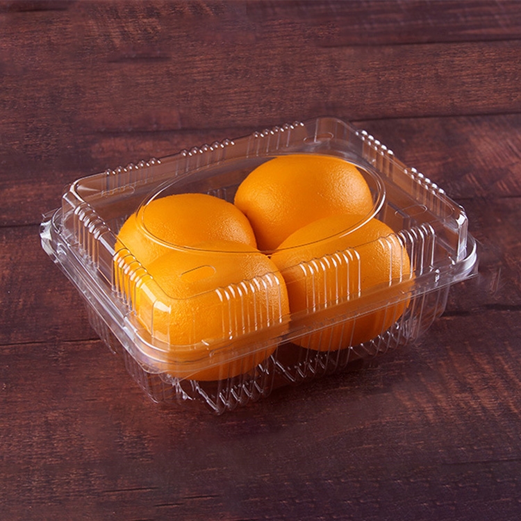 

100 PCS Disposable Transparent Plastic Vegetable and Fruit Packaging Fresh-keeping Box with Lid, Style:1000M