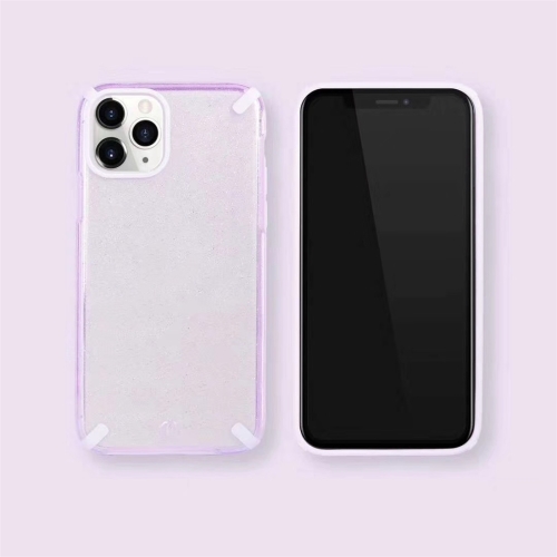 

For iPhone 11 Glitter Powder Colorful Edge Shockproof Protective Case(Purple)