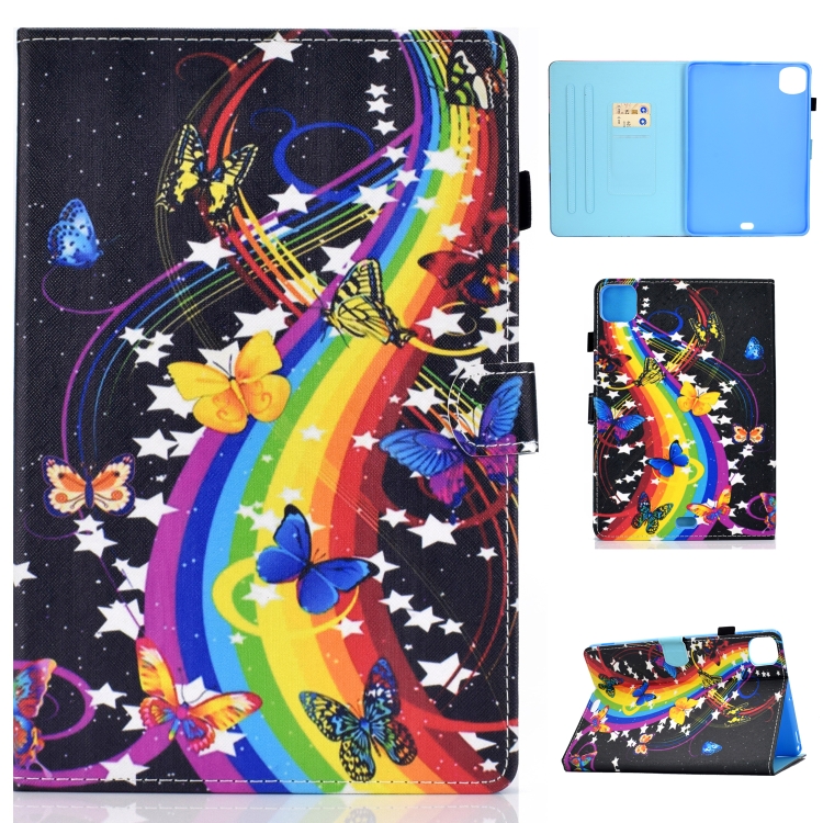 

For iPad Pro 11 2020 Sewing Thread TPU Left and Right Flat Leather Case with Sleep Function & Card Slot & Buckle Anti-skid Strip and Pen Cover(Music Disc)
