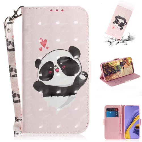 

For Galaxy A51 3D Formula Pattern Magnetic Attraction Horizontal Flip Leather Case with Lanyard, Support Holder & Card Slot & Wallet(Love-heart Bear)