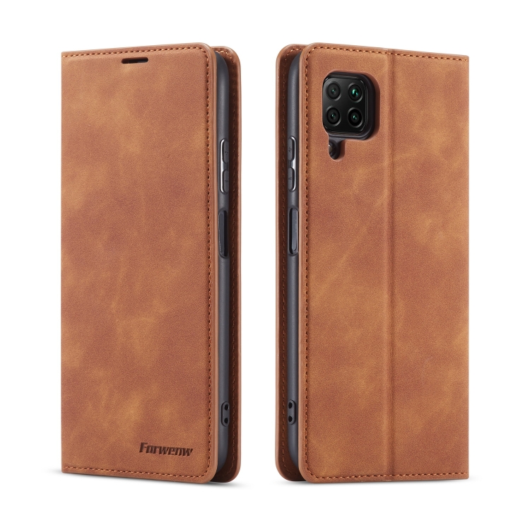 

For Huawei P40 Lite / nova 6 SE Forwenw Dream Series Oil Edge Strong Magnetism Horizontal Flip Leather Case with Holder & Card Slots & Wallet & Photo Frame(Brown)