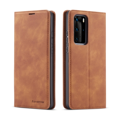 

For Huawei P40 Pro / P40 Forwenw Dream Series Oil Edge Strong Magnetism Horizontal Flip Leather Case with Holder & Card Slots & Wallet & Photo Frame(Brown)