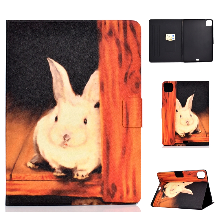 

For iPad Pro 11 2020 Electric Pressed TPU Left and Right Open Flat Leather Case with Sleep Function & Card Buckle Anti-skid Strip(Bugs Bunny)