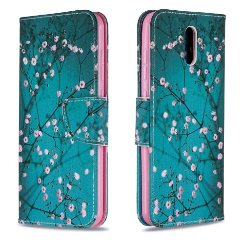 

For Nokia 2.3 Colored Drawing Pattern Horizontal Flip Leather Case with Holder & Card Slots & Wallet(Plum Blossom)