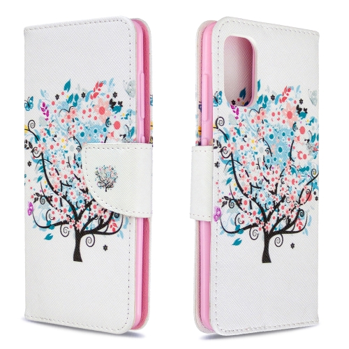 

For Galaxy A41 Colored Drawing Pattern Horizontal Flip Leather Case with Holder & Card Slots & Wallet(Little Tree)