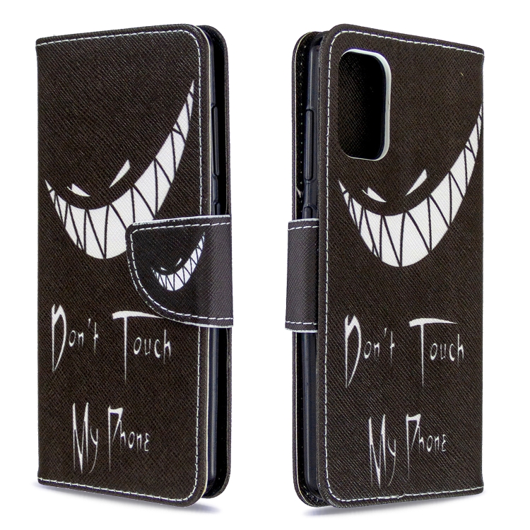 

For Galaxy A41 Colored Drawing Pattern Horizontal Flip Leather Case with Holder & Card Slots & Wallet(Smirk)