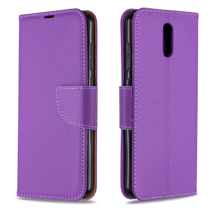 

For Nokia 2.3 Pure Color Horizontal Flip PU Leather Case with Holder & Card Slots & Wallet & Lanyard(Purple)