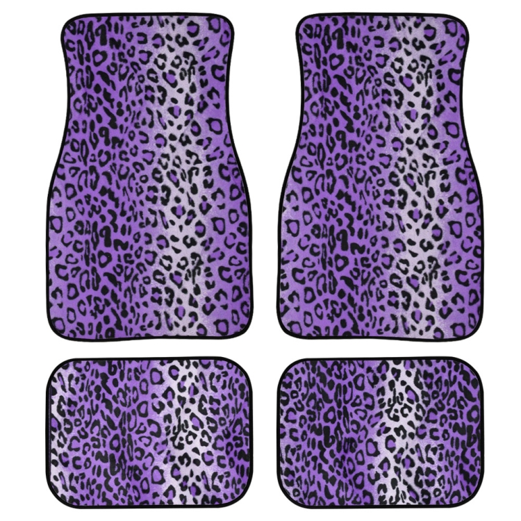 

4 in 1 Leopard Print Universal Printing Auto Car Floor Mats Set, Style:HN1408GP