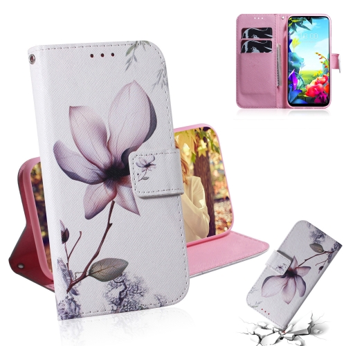 

For LG K40S Combined Pattern Magnetic Attraction Horizontal Flip Leather Case, Support Holder & Card Slot & Wallet(Magnolia Flower)