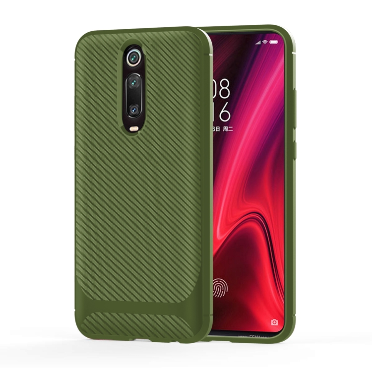

For Xiaomi Mi 9T / 9T Pro(Russian Version) Carbon Fiber Texture Shockproof TPU Protective Case(Green)