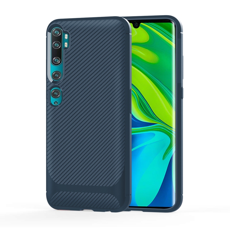 

For Xiaomi Mi Note 10 / Note 10 Pro Carbon Fiber Texture Shockproof TPU Protective Case(Blue)
