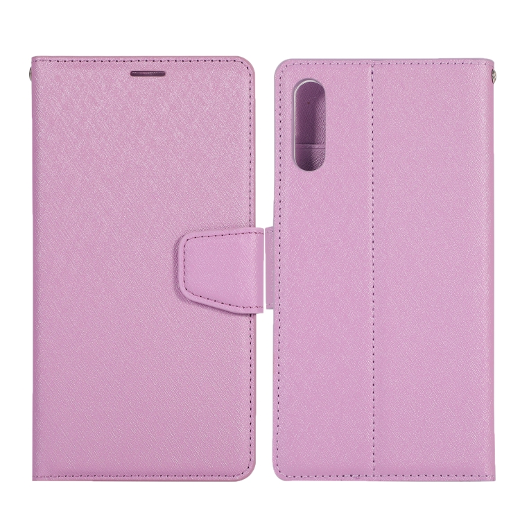 

For Huawei Y9s (2020) Silk Texture Horizontal Flip Leather Case with Holder & Card Slots & Wallet & Photo Frame(Purple)
