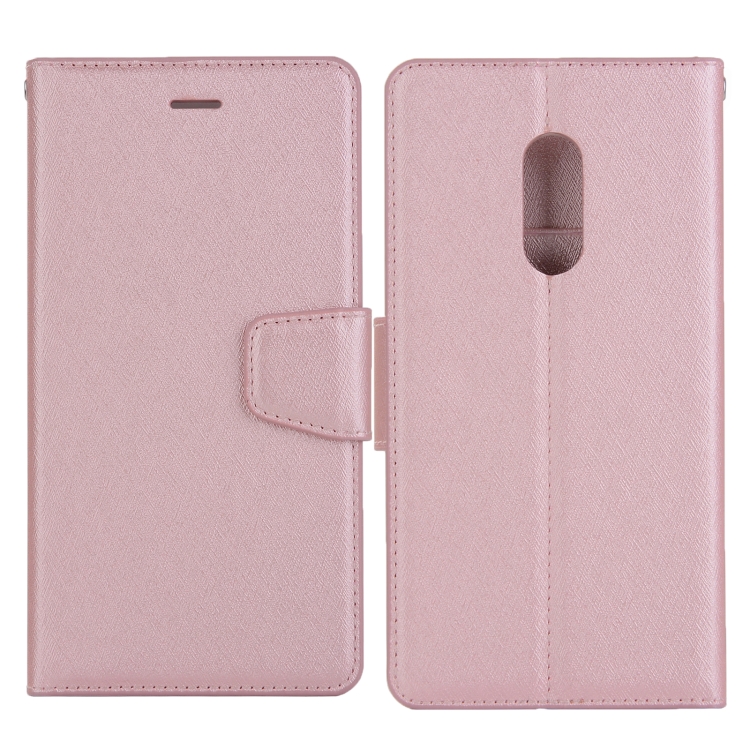 

For Xiaomi Redmi K30 Silk Texture Horizontal Flip Leather Case with Holder & Card Slots & Wallet & Photo Frame(Rose Gold)