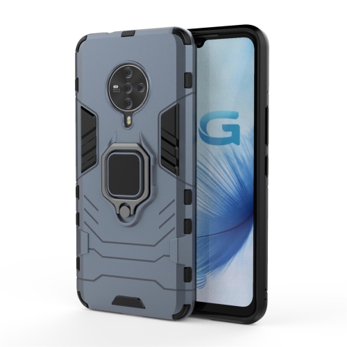 

For Vivo S6 PC + TPU Shockproof Protective Case with Magnetic Ring Holder(Navy Blue)