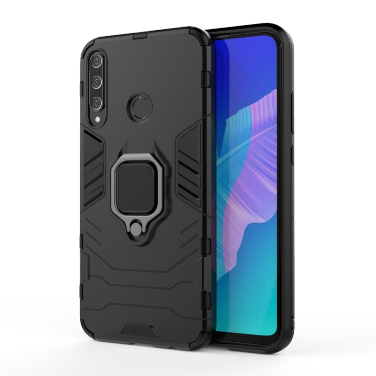 

For Huawei Y7P PC + TPU Shockproof Protective Case with Magnetic Ring Holder(Black)