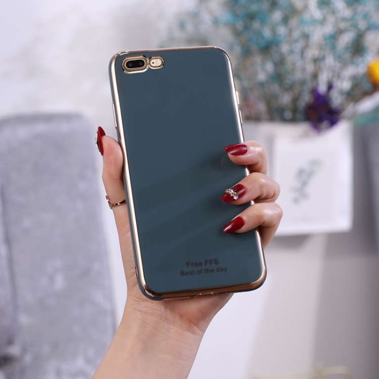

For iPhone 7 Plus & 8 Plus 6D Plating TPU Protective Case(Dark Green)