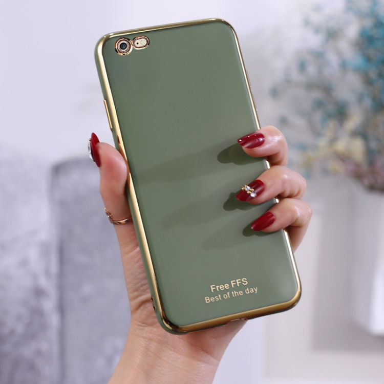 

For iPhone 6 & 6s 6D Plating TPU Protective Case(Grreen)