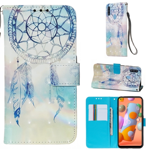 

For Galaxy M11 3D Painting Horizontal Flip Leather Case with Holder & Card Slot & Wallet & Lanyard(Fantasy Wind Chimes)