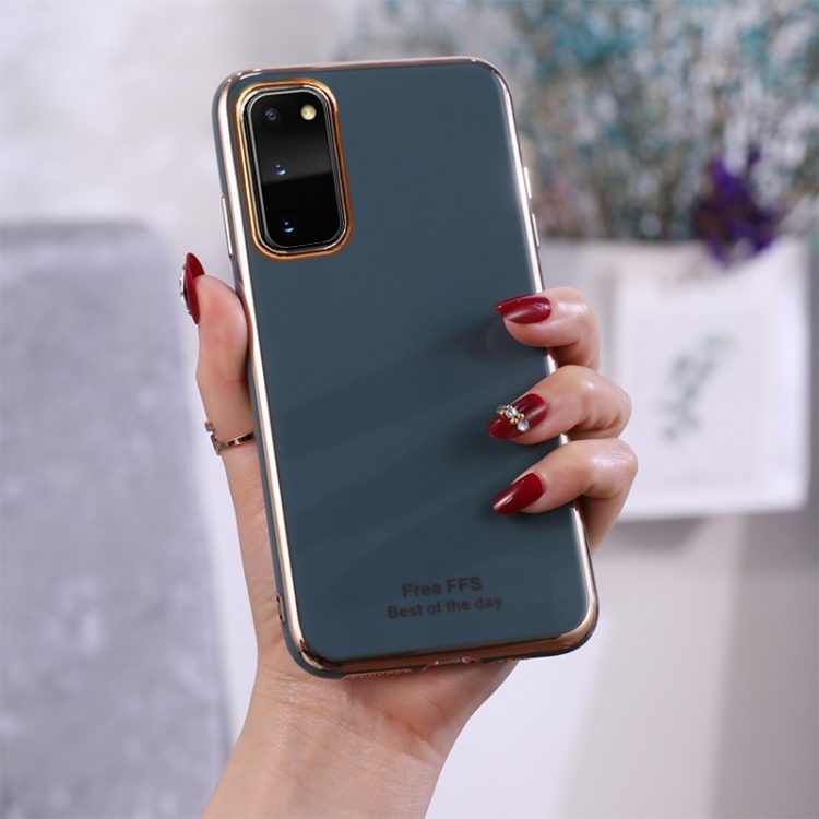

For Galaxy S20+ 6D Plating TPU Protective Case(Dark Green)