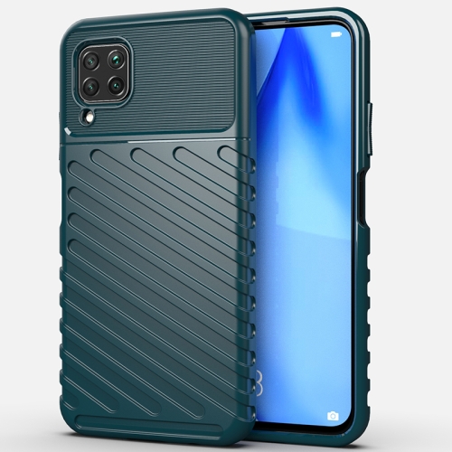 

For Huawei P40 Lite Thunderbolt Shockproof TPU Soft Case(Dark Green)