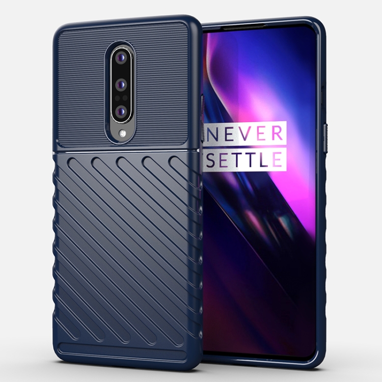 

For OnePlus 8 Thunderbolt Shockproof TPU Soft Case(Dark Blue)