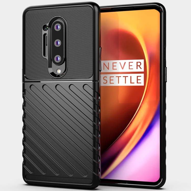 

For OnePlus 8 Pro Thunderbolt Shockproof TPU Soft Case(Black)