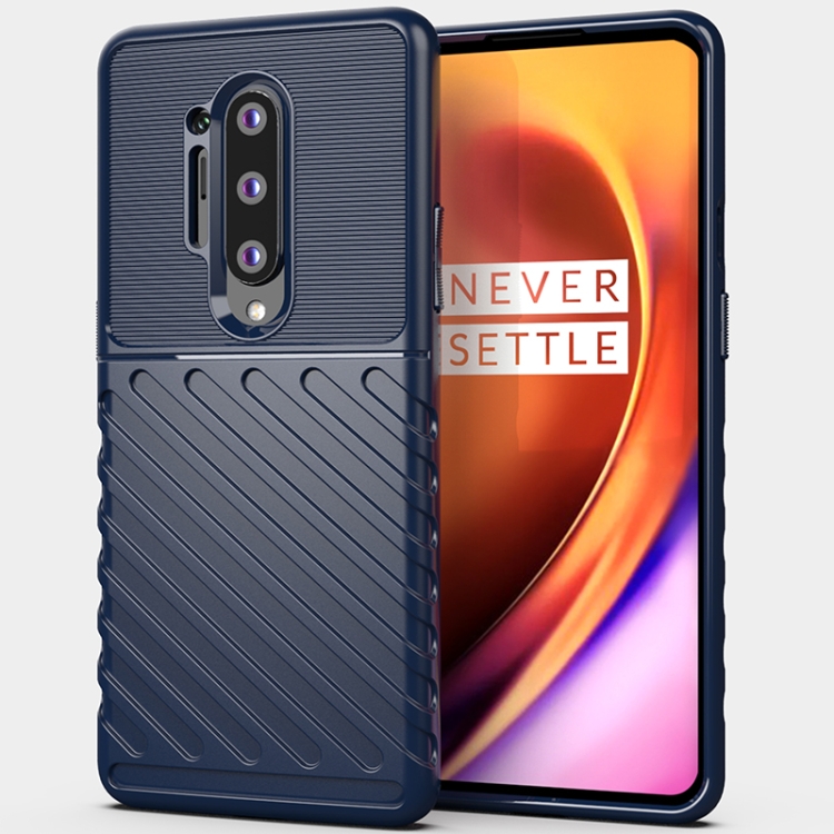 

For OnePlus 8 Pro Thunderbolt Shockproof TPU Soft Case(Dark Blue)