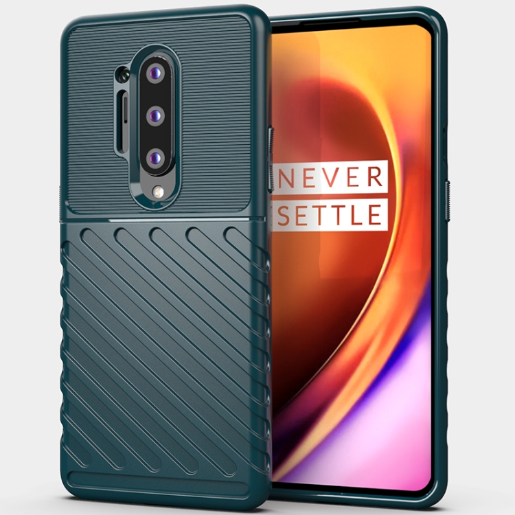 

For OnePlus 8 Pro Thunderbolt Shockproof TPU Soft Case(Dark Green)