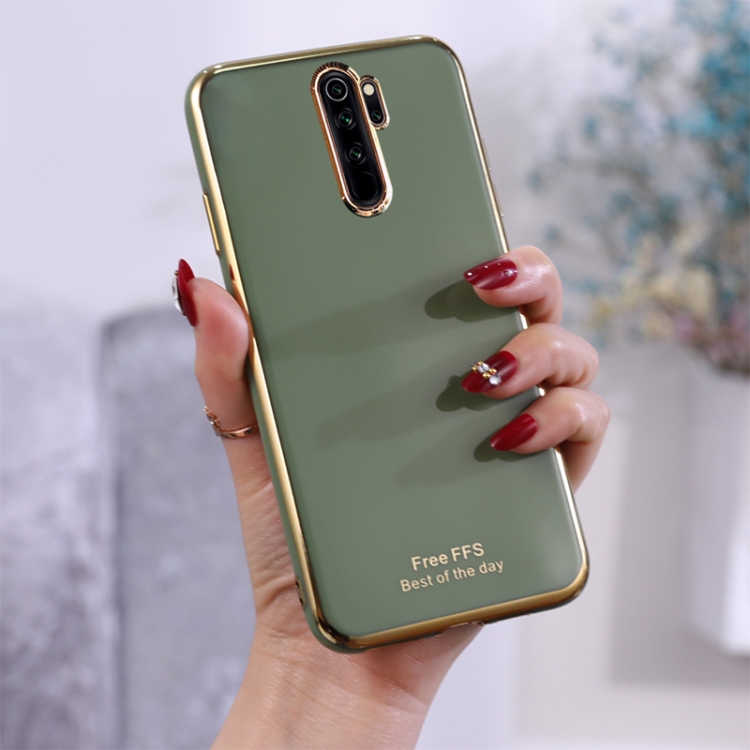 

For Xiaomi Redmi Note 8 Pro 6D Plating TPU Protective Case(Green)