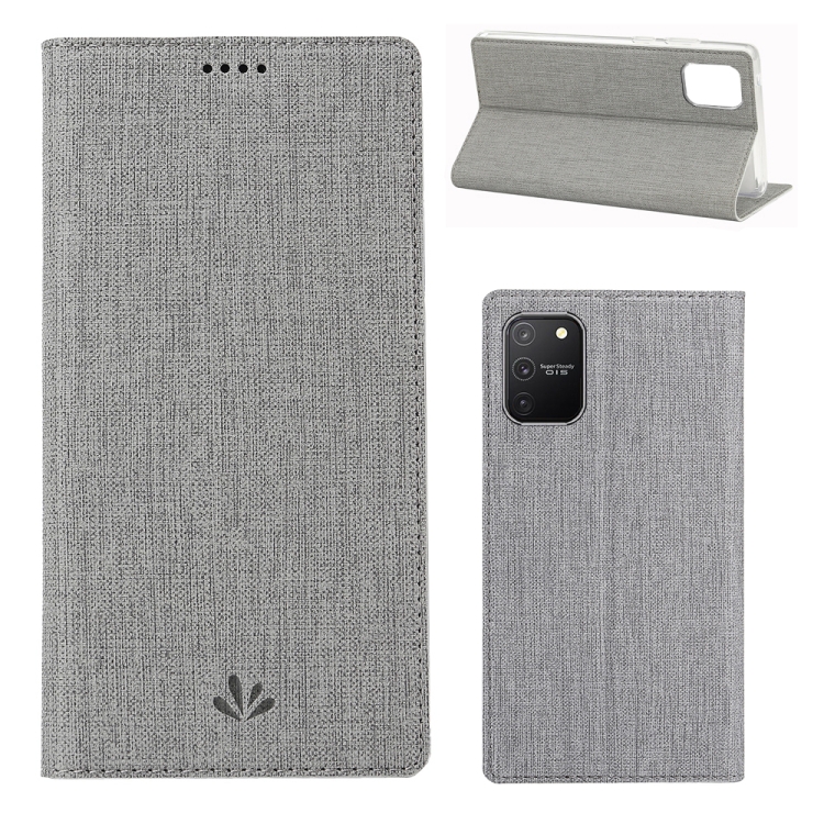 

For Galaxy S10 Lite & A91 ViLi Shockproof TPU + PU Horizontal Flip Protective Case with Card Slot & Holder(Grey)
