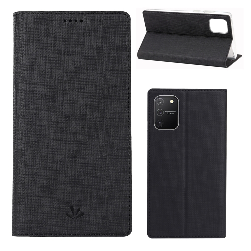

For Galaxy S10 Lite & A91 ViLi Shockproof TPU + PU Horizontal Flip Protective Case with Card Slot & Holder(Black)