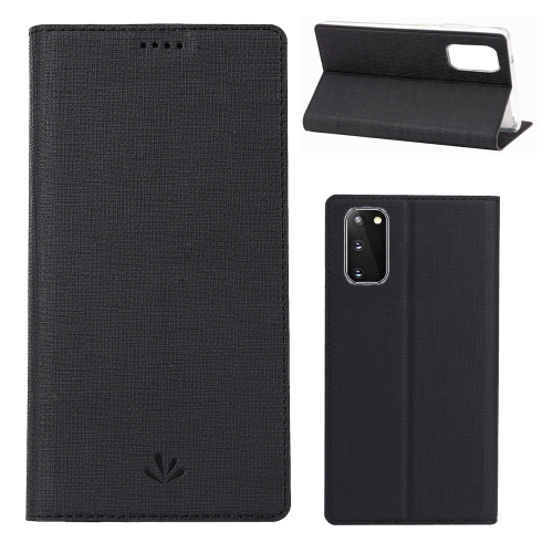 

For Galaxy S20+ ViLi Shockproof TPU + PU Horizontal Flip Protective Case with Card Slot & Holder(Black)