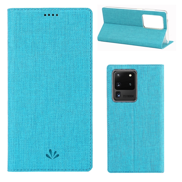 

For Galaxy S20 Ultra ViLi Shockproof TPU + PU Horizontal Flip Protective Case with Card Slot & Holder(Blue)
