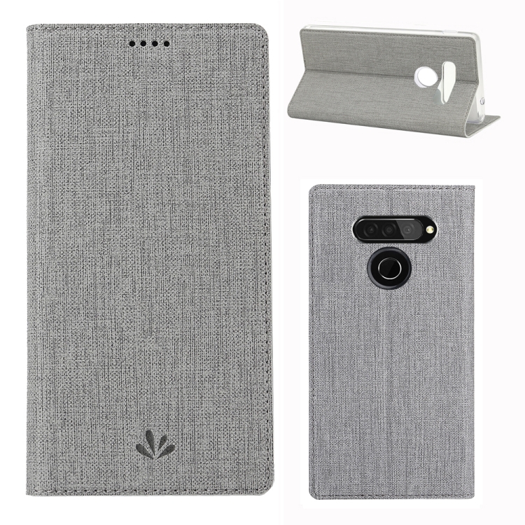 

For LG Q70 ViLi Shockproof TPU + PU Horizontal Flip Protective Case with Card Slot & Holder(Grey)