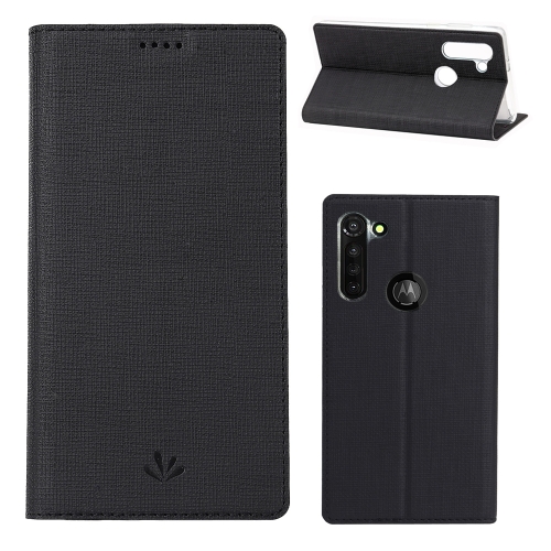 

For Motorola Moto G8 Power ViLi Shockproof TPU + PU Horizontal Flip Protective Case with Card Slot & Holder(Black)