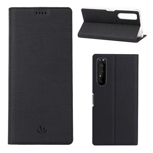 

For Sony Xperia 1 II ViLi Shockproof TPU + PU Horizontal Flip Protective Case with Card Slot & Holder(Black)