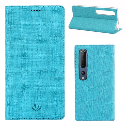 

Xiaomi Mi 10 & 10 Pro 5G ViLi Shockproof TPU + PU Horizontal Flip Protective Case with Card Slot & Holder(Blue)