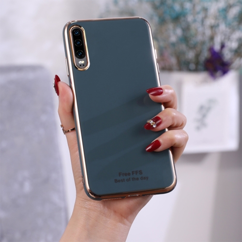 

For Huawei P30 6D Plating TPU Protective Case(Dark Green)