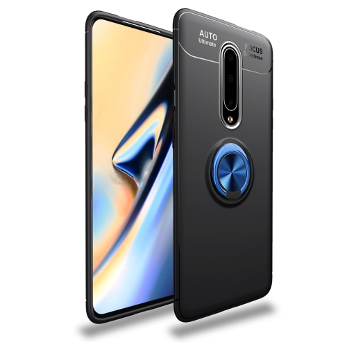 

For OnePlus 8 Lenuo Shockproof TPU Protective Case with Invisible Holder(Black + Blue)