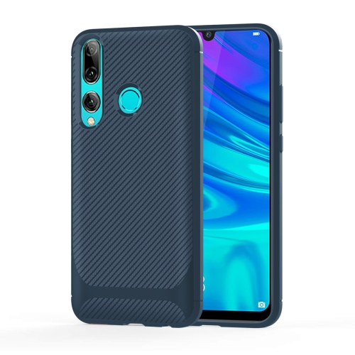 

For Huawei P Smart+ (2019) Carbon Fiber Texture Shockproof TPU Protective Case(Blue)