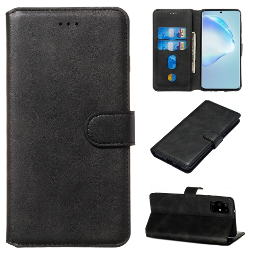 

For Galaxy S20+ Classic Calf Texture Magnetic Attraction Horizontal Flip Leather Case with Stand & Card Slots & Wallet Function(Black)