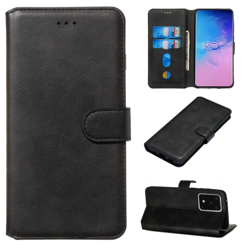 

For Galaxy S20 Ultra Classic Calf Texture Magnetic Attraction Horizontal Flip Leather Case with Stand & Card Slots & Wallet Function(Black)