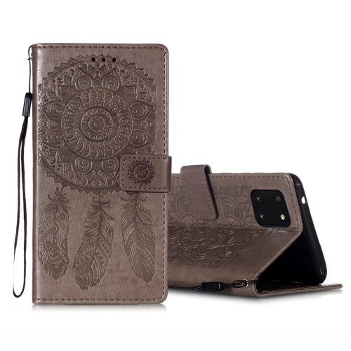 

For Galaxy Note 10 Lite / A81 / M60s Dream Catcher Embossed Pattern Horizontal Flip Leather Case with Stand & Card Slots & Wallet Function(Gray)