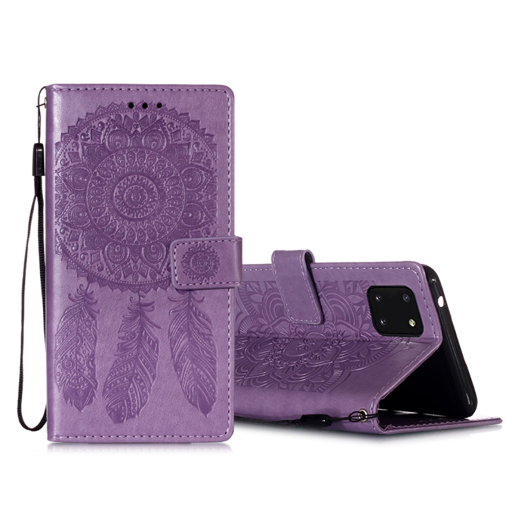 

For Galaxy Note 10 Lite / A81 / M60s Dream Catcher Embossed Pattern Horizontal Flip Leather Case with Stand & Card Slots & Wallet Function(Purple)