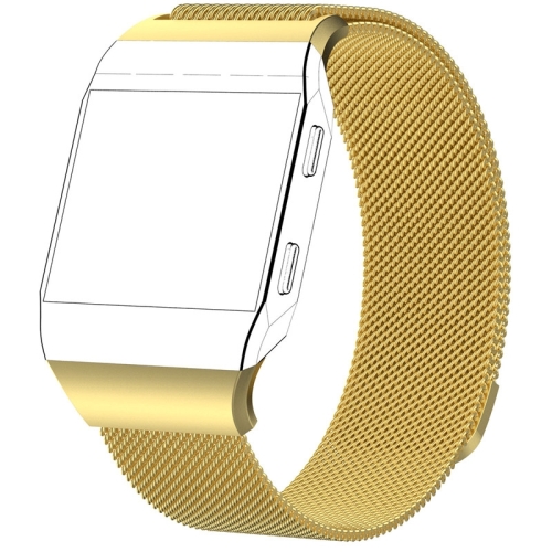 

For FITBIT Ionic Milanese Watch Strap Small Size : 20.6X2.2cm(Golden)