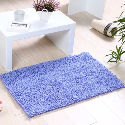 

Chenille Non Slip Shaggy Soft Water Absorption Bedroom Bathroom kitchen Carpet Mat, Size:50 x 80cm(Blue Snow)