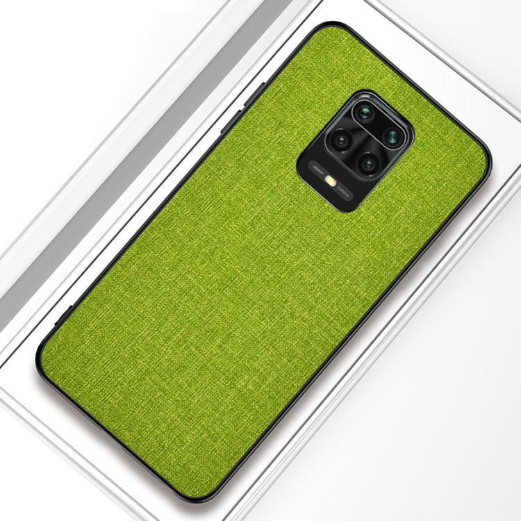 

For Xiaomi Redmi Note 9 Pro Shockproof Cloth Texture PC + TPU Protective Case(Green)
