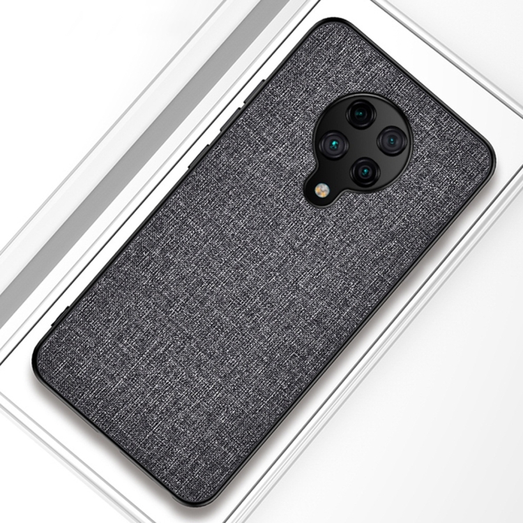 

For Xiaomi Redmi K30 Pro Shockproof Cloth Texture PC + TPU Protective Case(Grey)