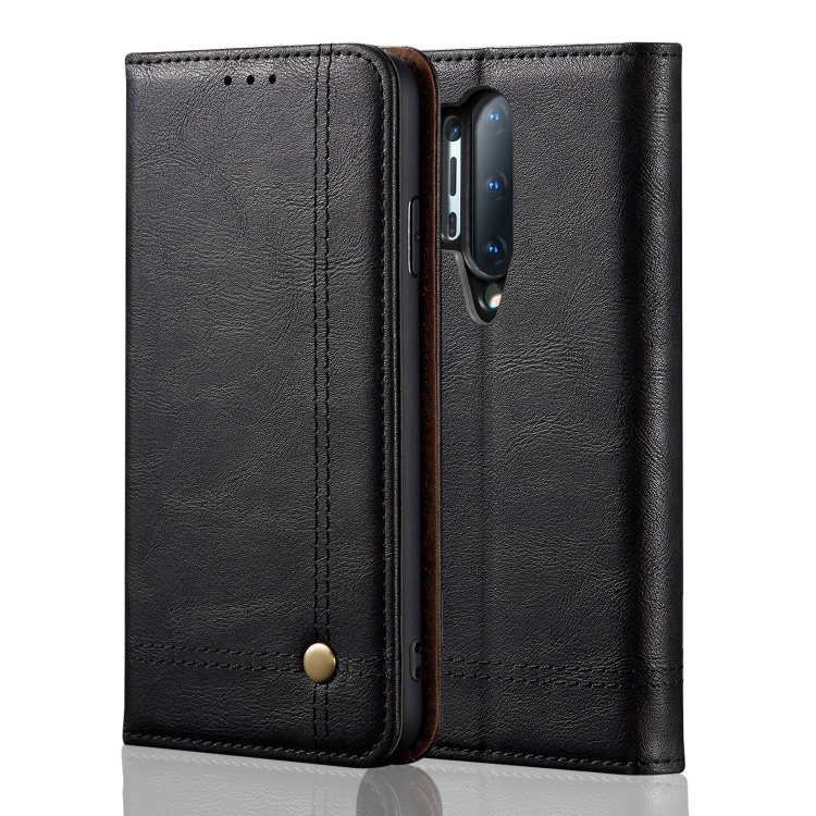 

For OnePlus 8 Pro Retro Crazy Horse Texture Horizontal Flip Leather Case , with Card Slots & Holder & Wallet(Black)