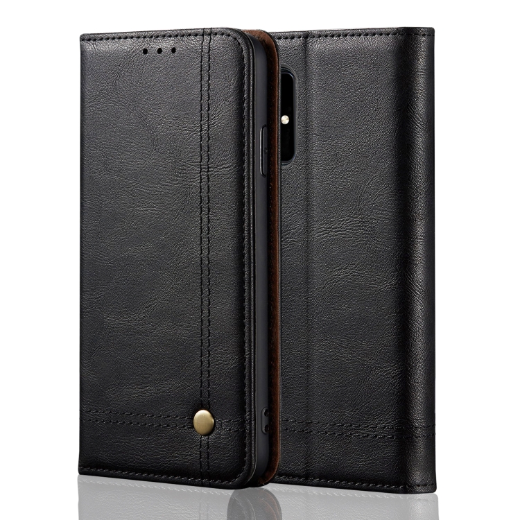 

For Galaxy A51 Retro Crazy Horse Texture Horizontal Flip Leather Case , with Card Slots & Holder & Wallet(Black)